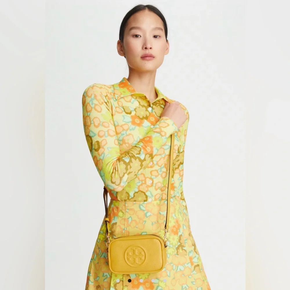 Tory Burch PERRY BOMBÉ MINI BAG, Yellow Golden Sunset